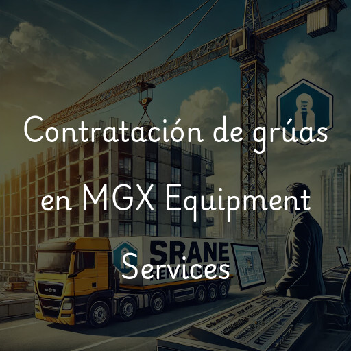 Contratación de grúas en MGX Equipment Services