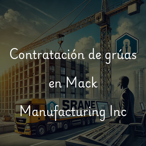 Contratación de grúas en Mack Manufacturing Inc