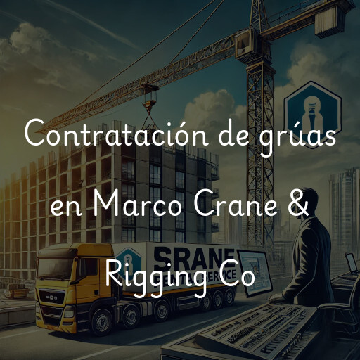 Contratación de grúas en Marco Crane & Rigging Co