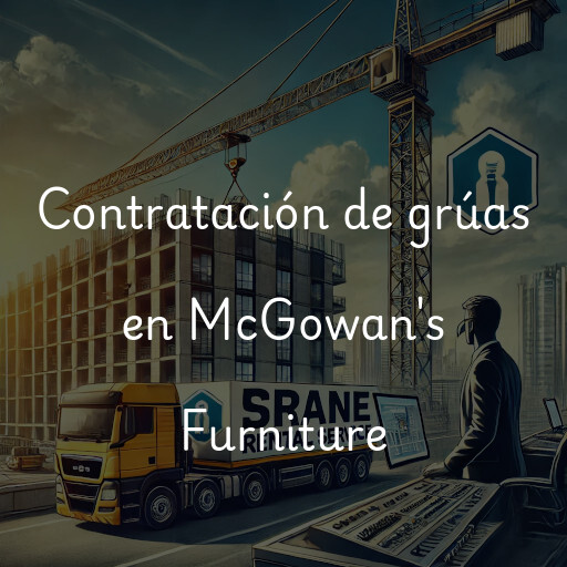 Contratación de grúas en McGowan's Furniture