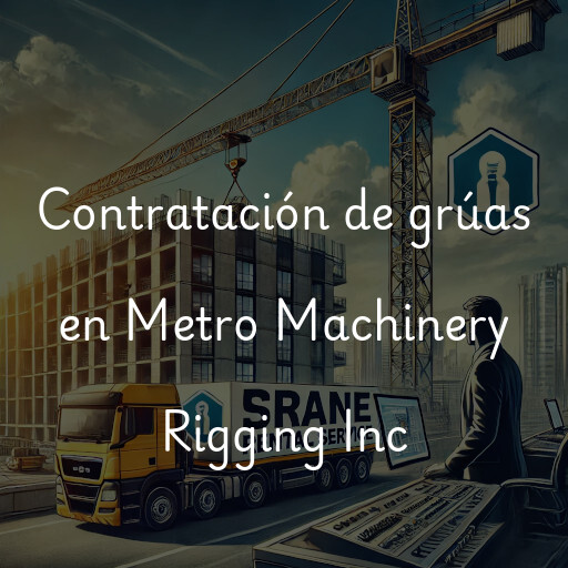 Contratación de grúas en Metro Machinery Rigging Inc