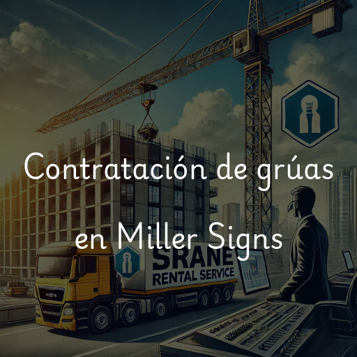 Contratación de grúas en Miller Signs