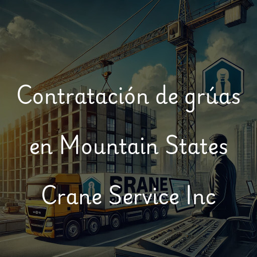 Contratación de grúas en Mountain States Crane Service Inc