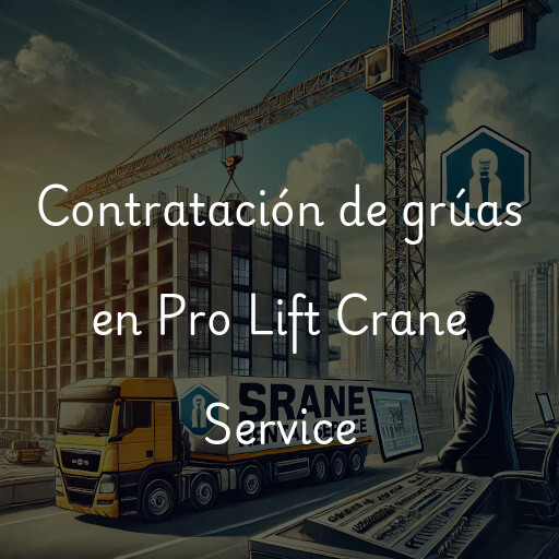 Contratación de grúas en Pro Lift Crane Service