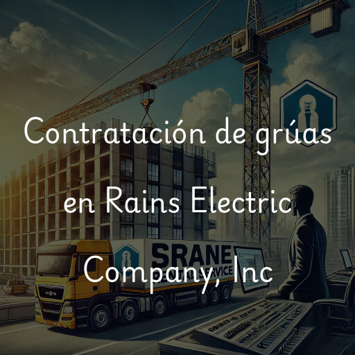 Contratación de grúas en Rains Electric Company, Inc