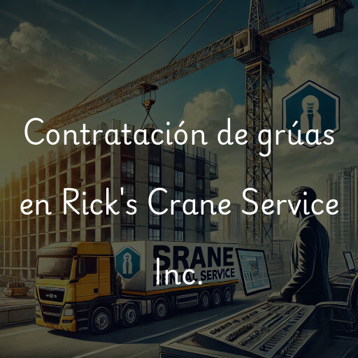 Contratación de grúas en Rick's Crane Service  Inc.