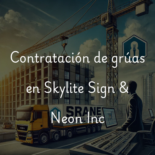 Contratación de grúas en Skylite Sign & Neon Inc