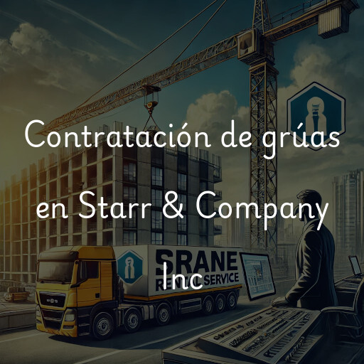 Contratación de grúas en Starr & Company  Inc