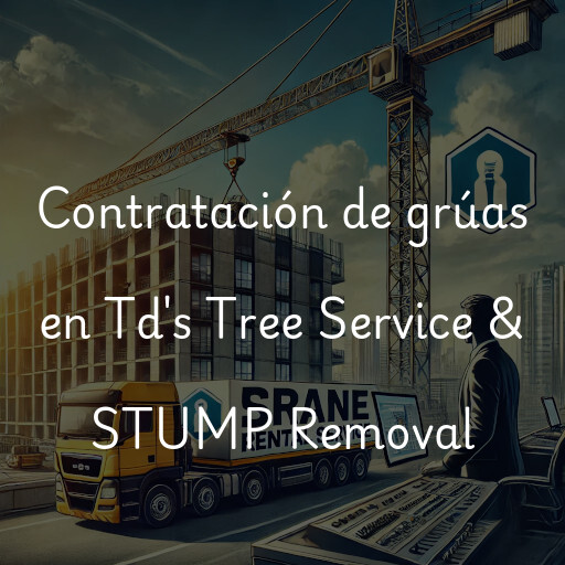 Contratación de grúas en Td's Tree Service & STUMP Removal