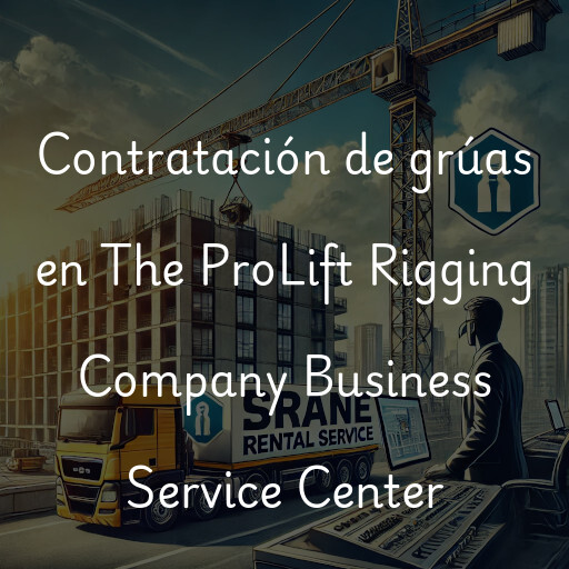 Contratación de grúas en The ProLift Rigging Company Business Service Center