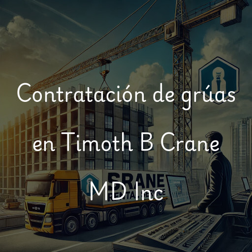 Contratación de grúas en Timoth B Crane MD Inc