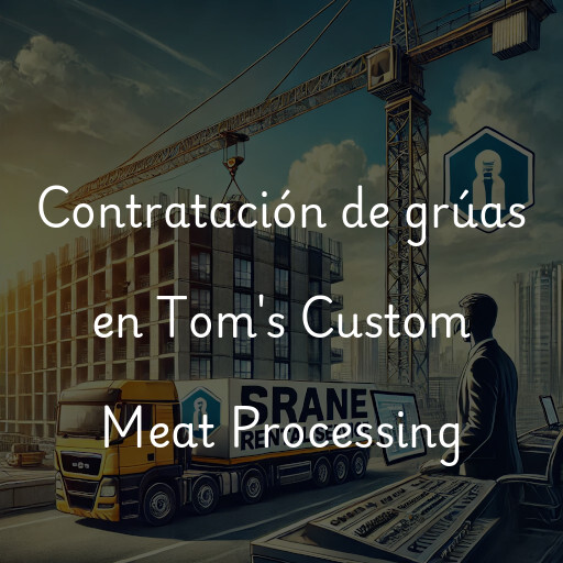 Contratación de grúas en Tom's Custom Meat Processing