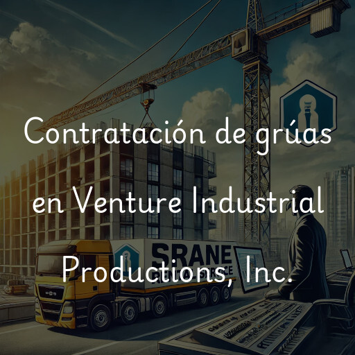 Contratación de grúas en Venture Industrial Productions, Inc.