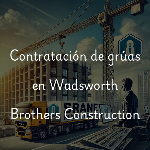 Contratación de grúas en Wadsworth Brothers Construction