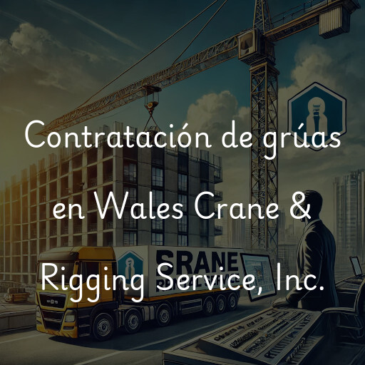 Contratación de grúas en Wales Crane & Rigging Service, Inc.