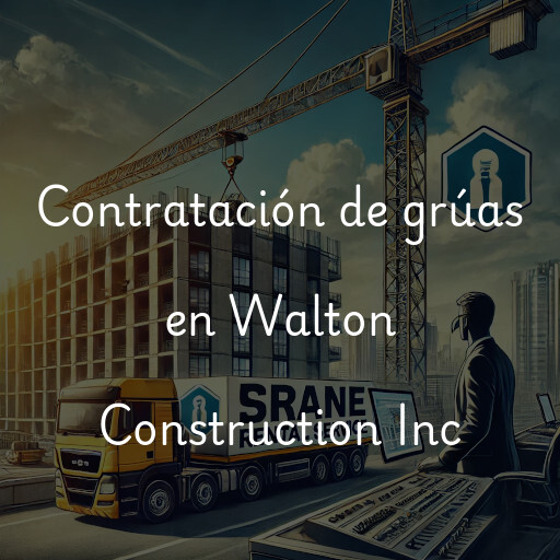 Contratación de grúas en Walton Construction Inc