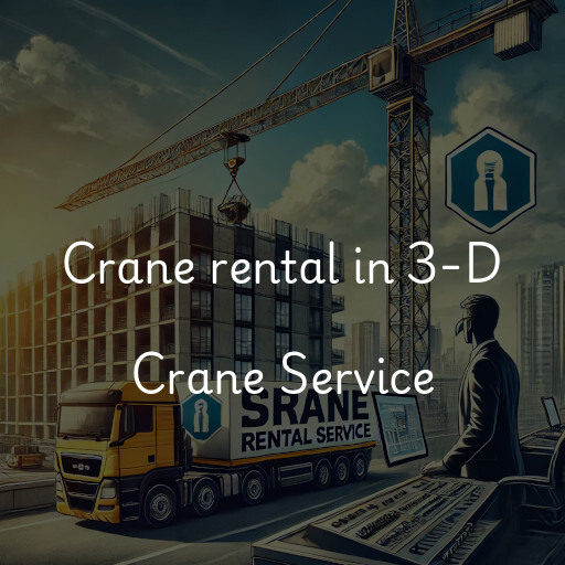 Crane rental in 3-D Crane Service