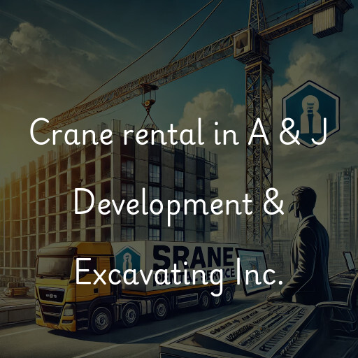 Crane rental in A & J Development & Excavating Inc.