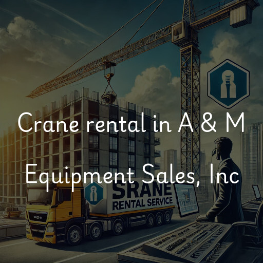 Crane rental in A & M Equipment Sales, Inc