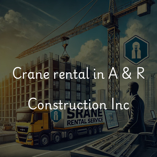 Crane rental in A & R Construction Inc