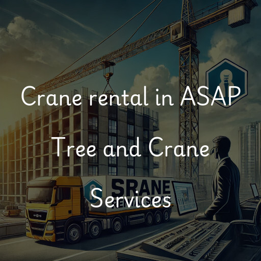 Crane rental in ASAP Tree and Crane Services