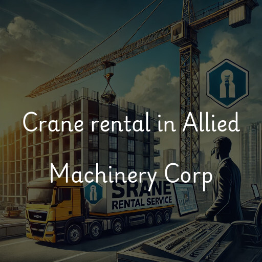 Crane rental in Allied Machinery Corp