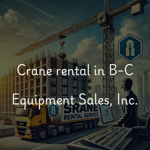 Crane rental in B-C Equipment Sales, Inc.