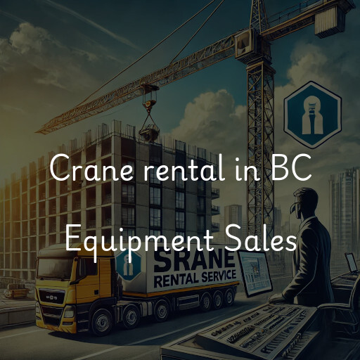 Crane rental in BC Equipment Sales