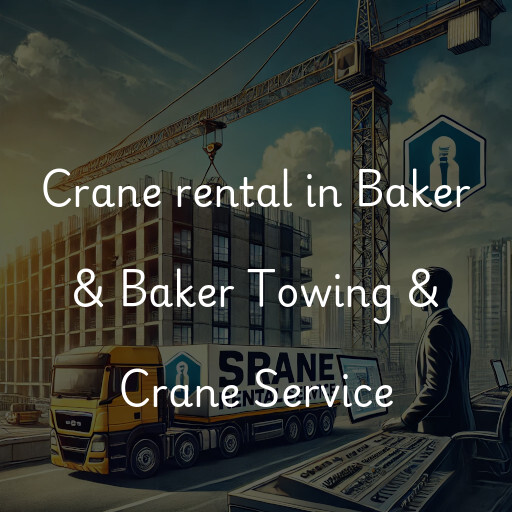 Crane rental in Baker & Baker Towing & Crane Service