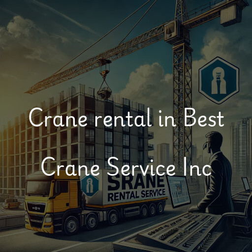 Crane rental in Best Crane Service Inc