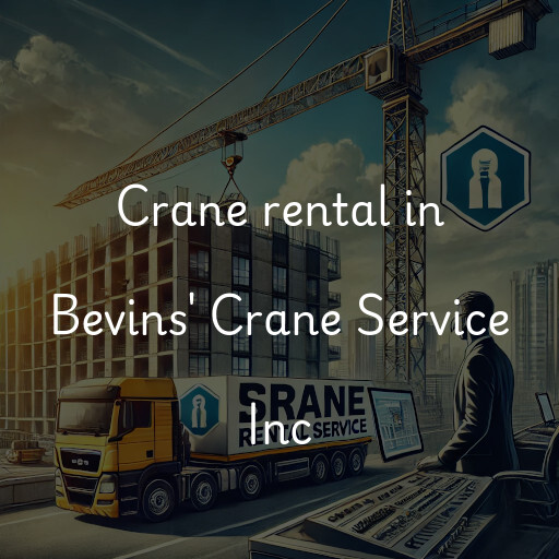 Crane rental in Bevins' Crane Service Inc