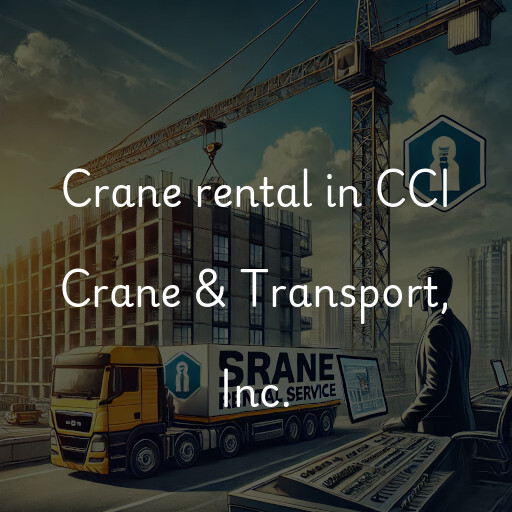 Crane rental in CCI Crane & Transport, Inc.