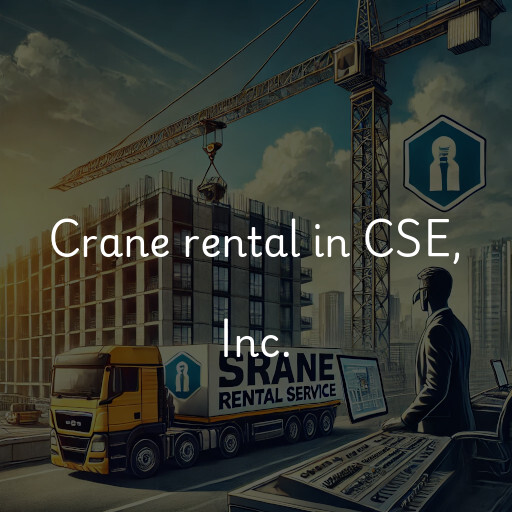 Crane rental in CSE, Inc.