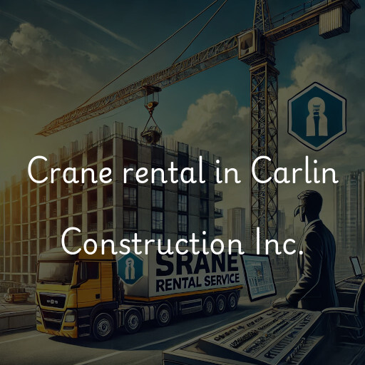 Crane rental in Carlin Construction Inc.