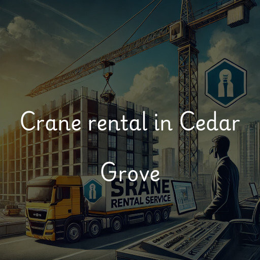 Crane rental in Cedar Grove