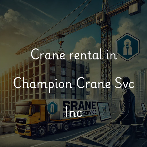 Crane rental in Champion Crane Svc Inc