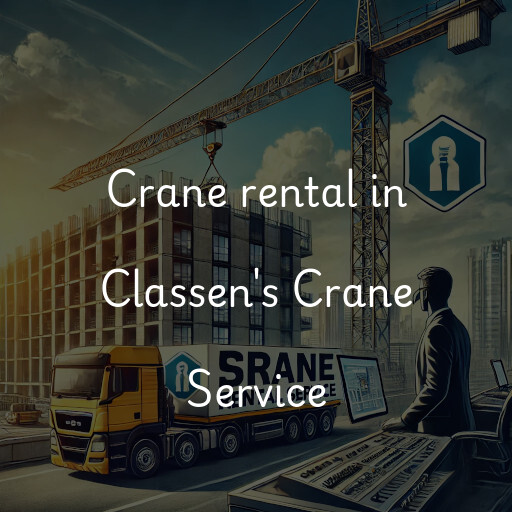 Crane rental in Classen's Crane Service