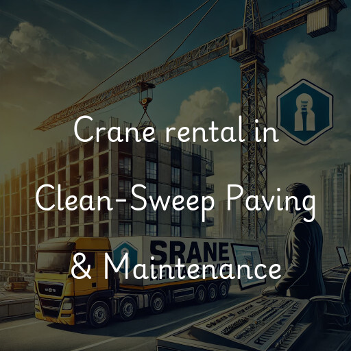 Crane rental in Clean-Sweep Paving & Maintenance