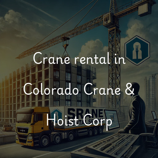 Crane rental in Colorado Crane & Hoist Corp