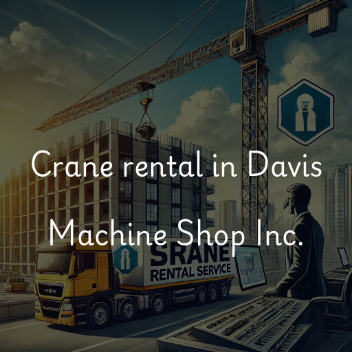 Crane rental in Davis Machine Shop Inc.