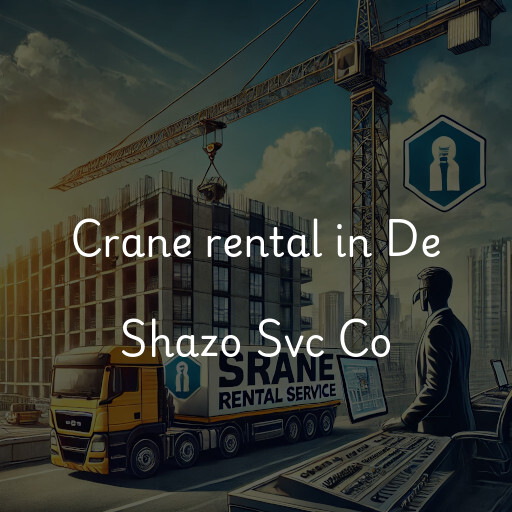 Crane rental in De Shazo Svc Co