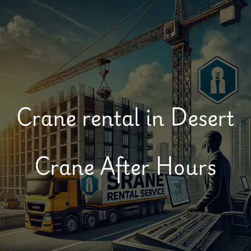 Crane rental in Desert Crane After Hours