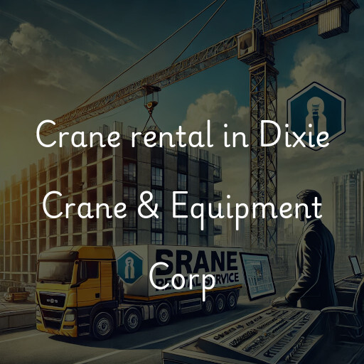 Crane rental in Dixie Crane & Equipment Corp