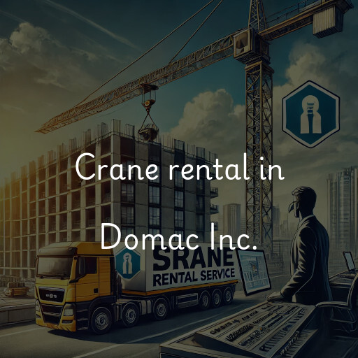 Crane rental in Domac Inc.