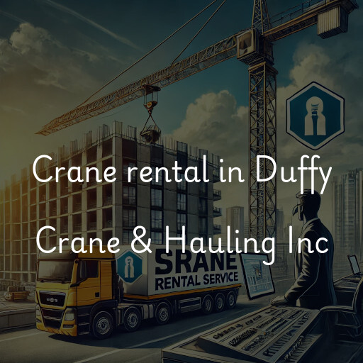 Crane rental in Duffy Crane & Hauling Inc