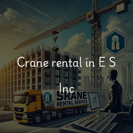 Crane rental in E S Inc