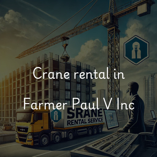 Crane rental in Farmer Paul V Inc