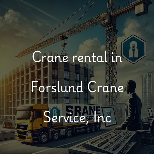 Crane rental in Forslund Crane Service, Inc