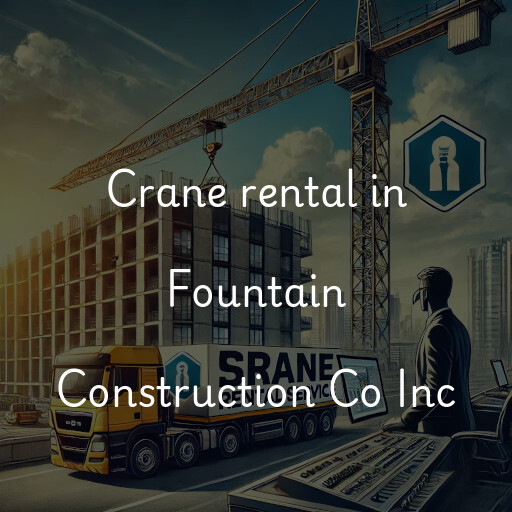 Crane rental in Fountain  Construction Co Inc