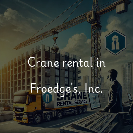 Crane rental in Froedge's, Inc.